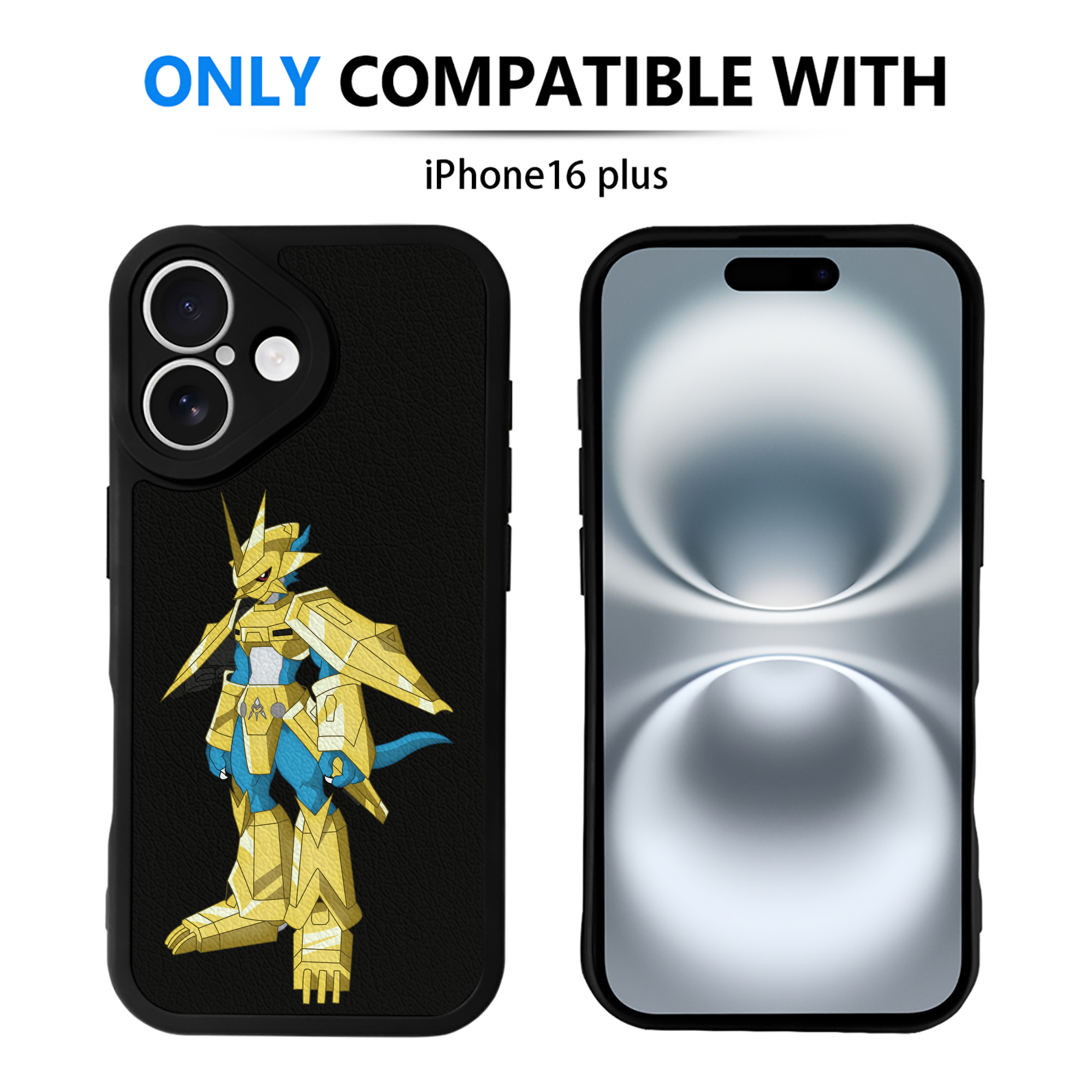 （画像用） Digimon デジタルモンスター/デジモン 【iPhone 16シリーズ対応】シリコンスマホケース（レザー調） 材質：シリコン